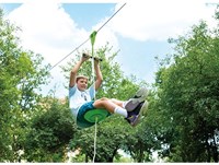 Trelines zipline buitenspeelgoed 30m met rem - Quickset - avontuurlijke speelset-2