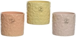 Decoris bloempot keramiek kleurrijk rond Ø12.8x13.1cm binnen