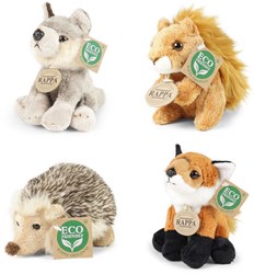 Rappa knuffel bosdieren 15 cm milieuvriendelijk pluche speelgoed