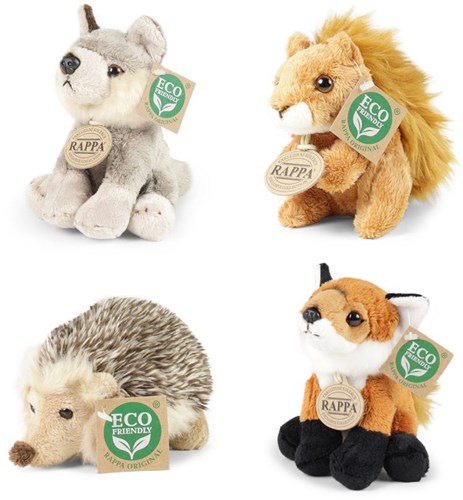 Rappa knuffel bosdieren 15 cm milieuvriendelijk pluche speelgoed