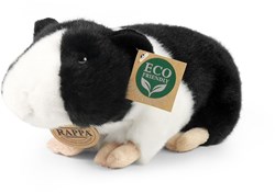Rappa pluche cavia knuffel zwart-wit 20 cm eco-vriendelijk speelgoed