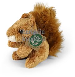 Rappa pluche eekhoorn knuffel 12 cm eco-vriendelijk speelgoed