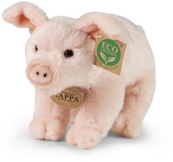 Rappa knuffel varken - pluche speelgoed varken 20 cm roze
