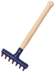 nic mini hark blauw 26cm speelgoed tuinieren zand