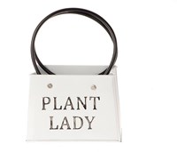 HBX natural living bloempot metaal wit decoratie voor planten