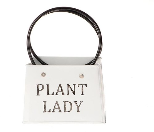 HBX natural living bloempot metaal wit decoratie voor planten