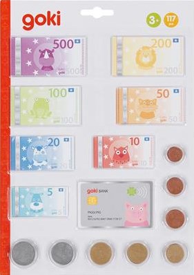 Goki Speelgeld dieren speelset met creditcard en muntgeld, educatief speelgoed-3
