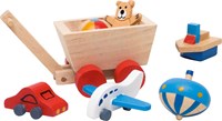 Goki poppenhuis accessoires kinderkamer houten speelgoed set-2