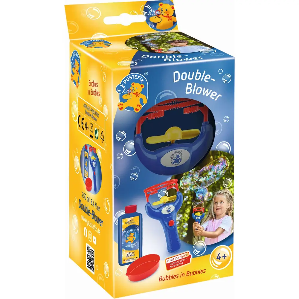 Pustefix bellenblaas Double Blower ventilator speelgoed