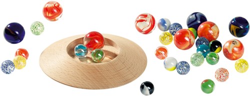 Goki houten knikkerspel knikkerpot met 31 knikkers klassiek speelgoed-3