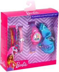 Accutime Barbie kinderhorloge LCD met accessoires en scrunchie