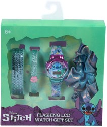 Accutime Stitch kinderhorloge cadeau set met accessoires - digitaal horloge