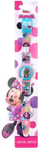 Accutime Minnie Mouse kinderhorloge - LED digitaal horloge paars