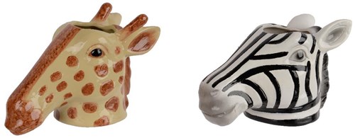 Bloempot Giraf of Zebra 8,5x16,5x11cm