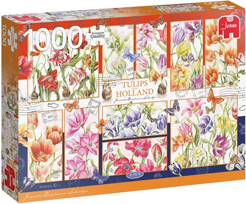 Jumbo puzzel Janneke Brinkman: Nederlandse Tulpen - 1000 Stukjes