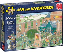 Jumbo puzzel Jan van Haasteren De Kunstmarkt - 2000 stukjes cartoon