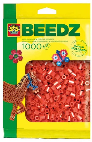 SES Beedz strijkkralen rood 1000 stuks creatief speelgoed