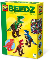 Ses Strijkkralen - dino's set - 1200 kralen - creatief speelgoed