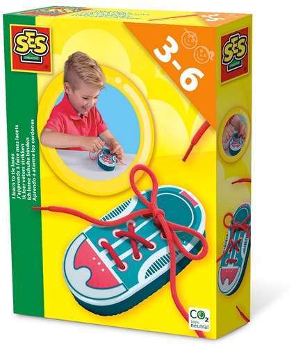 Ses educatief speelgoed Ik leer veters strikken schoen foam