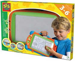 Ses Magnetisch tekenbord Montessori speelgoed 25x34cm met pen en stempels