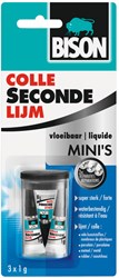 Bison secondelijm vloeibaar universeel 3x1g sterke lijm tubes