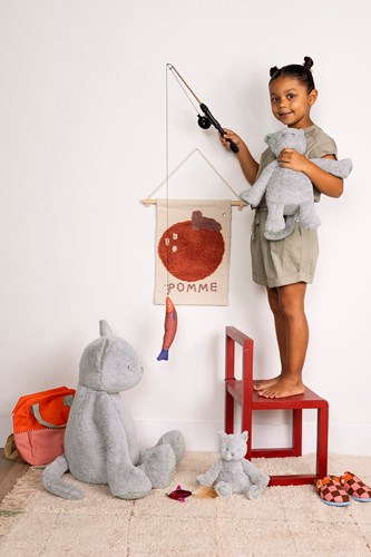 Happy Horse knuffel kat Cobien 38 cm grijs - zachte pluche speelgoed-2
