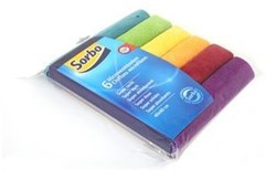 Sorbo microvezeldoek schoonmaakdoek 40x40cm 6 stuks streeploos resultaat