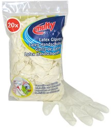 Multy latex handschoenen wit - 20 stuks - functionele handschoenen