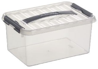 Sunware opbergbox Q-line 6L transparant kunststof met deksel