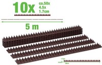 Kinzo hekpunten kunststof set 10 stuks 50cm voor tuinbeveiliging