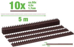Kinzo hekpunten kunststof set 10 stuks 50cm voor tuinbeveiliging
