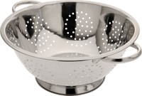 Vergiet RVS keukenaccessoire met grepen 24cm zilver - handig keukenhulpmiddel