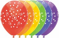 Ballonnen cijfers verjaardag 10 jaar - 6 stuks - feestdecoratie
