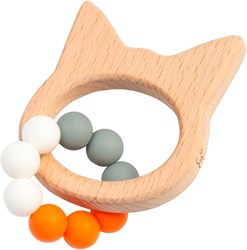 Happy Horse Dikkie Dik houten bijtring - FSC hout en siliconen kralen baby