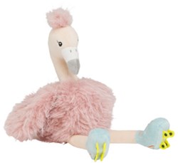 Happy Horse flamingo knuffel roze 32 cm - pluche baby speelgoed