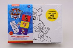 Harlekijn Paw Patrol 3 mini canvas aan touw, inclusief verf en penseel. (12 stuks)