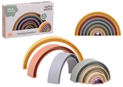 Happy World Happy World bio plastic stapel regenboog
