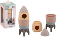 Johntoy siliconen stapelraket educatief speelgoed multi kleuren-2