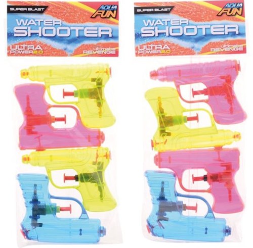 Johntoy waterpistool Aqua Fun - waterspeelgoed 4 stuks multicolor