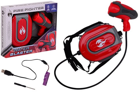Johntoy Brandweer waterspuit rugzak - Elektrisch waterpistool speelgoed