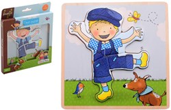 Johntoy Fien en Teun puzzel - educatief kinderspeelgoed karton