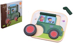 Johntoy Fien en Teun tractor puzzel karton educatief speelgoed