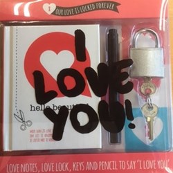 Image Books liefdesbriefjes met slotje - valentijn cadeau set 6 stuks
