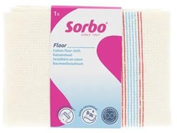 Sorbo katoendweil vloerdoek 60x60cm absorberend schoonmaakdoek