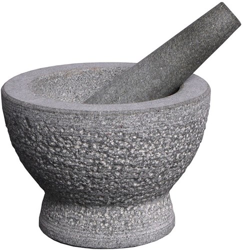 Imperial Kitchen vijzel graniet 14,5cm keukenaccessoire grijs