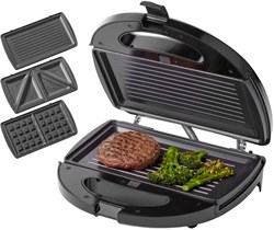 Tomado Multigrill 750W zwart 3 verwisselbare platen
