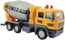 Kids Globe betonmixer speelgoedvoertuig met licht en geluid 16cm