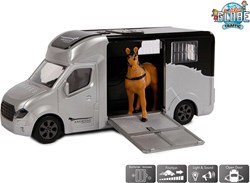 Anemone paardentruck speelgoedauto met licht en geluid 20 cm grijs