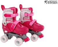 Rolschaatsen roze verstelbaar kinder skates maat 27-30 aluminium frame