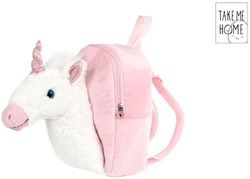 Unicorn rugzak 3D eenhoorn 26cm kindertas roze kleurrijk